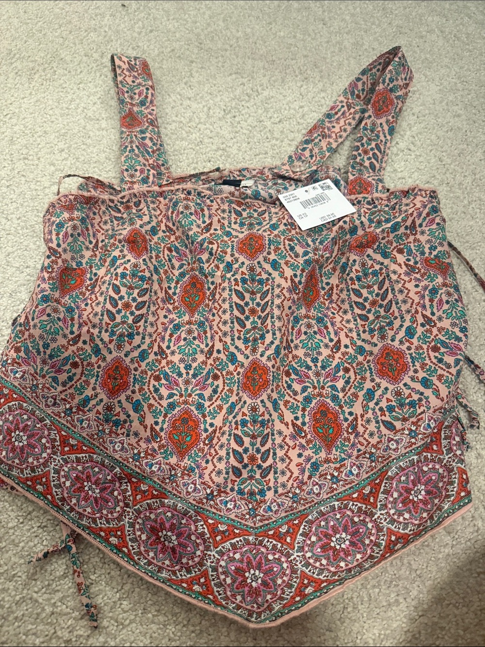 American Eagle Outfitters Pink Paisley Print Camisole